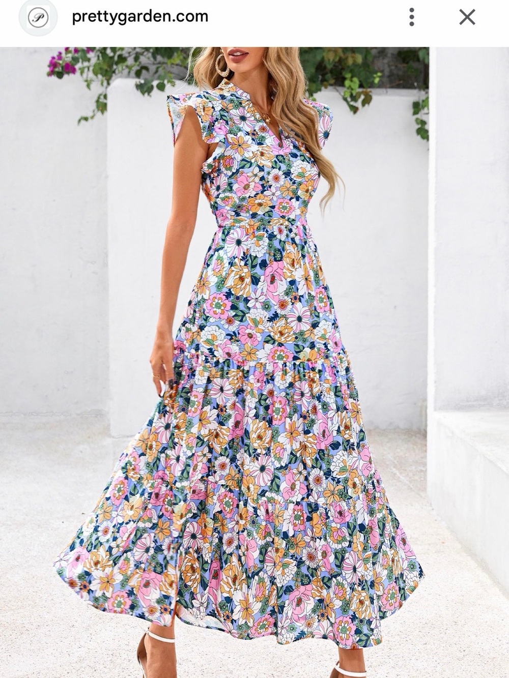 4/6 Small Ladies Floral Tiered Dress, NWT, $25